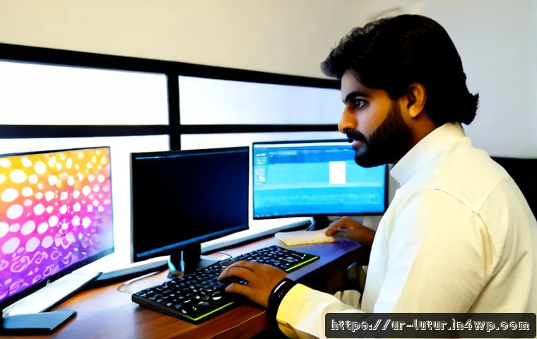 Home 17 감각 확장 인터페이스의 개발 도구 소개 - Photorealistic Pakistani software developer in a modest Lahore studio workspace, wearing traditional...